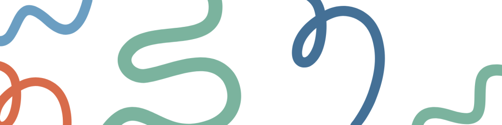 Decorative banner with squiggly lines