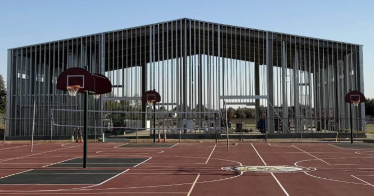 The structure of the resilience center building in Tulare County