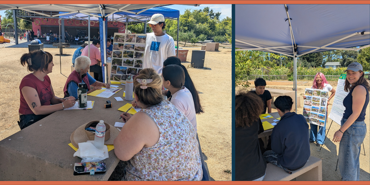 Two photos from southeast Santa Rosa outreach.